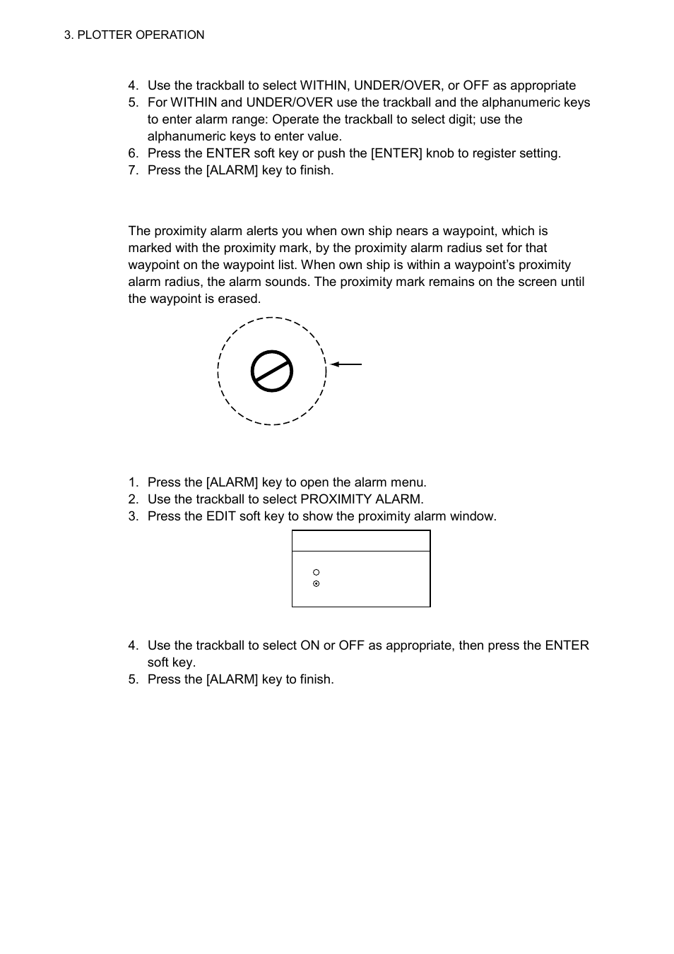 6 proximity alarm | Furuno NAVNET 1823C User Manual | Page 142 / 260