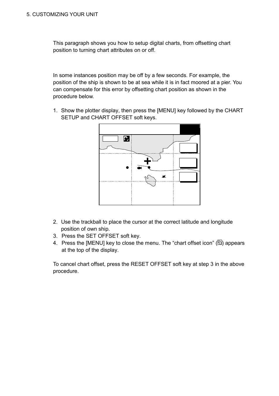 4 chart setup, 1 chart offset | Furuno NAVNET 1823C User Manual | Page 186 / 260