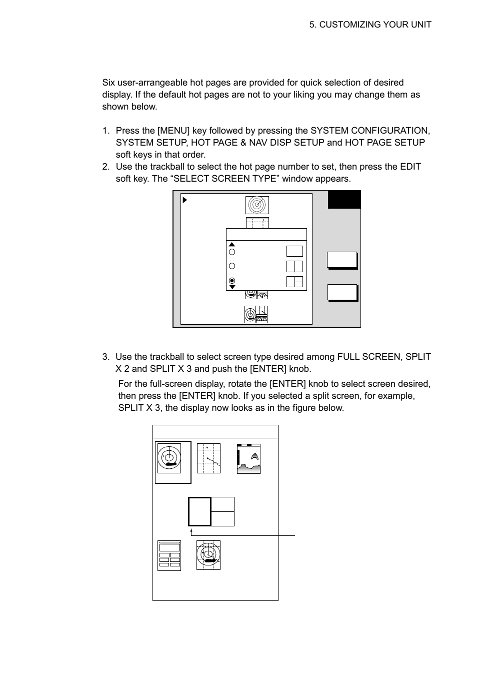 6 hot page setup | Furuno NAVNET 1823C User Manual | Page 193 / 260
