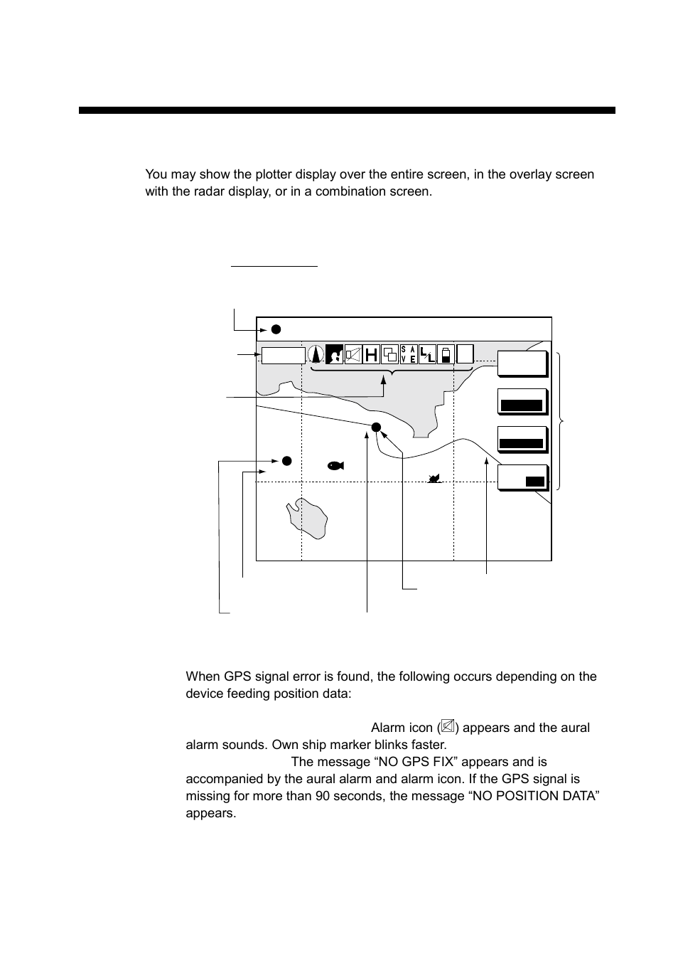 Plotter operation, 1 plotter displays, 1 full-screen plotter display | Furuno NAVNET 1823C User Manual | Page 87 / 260