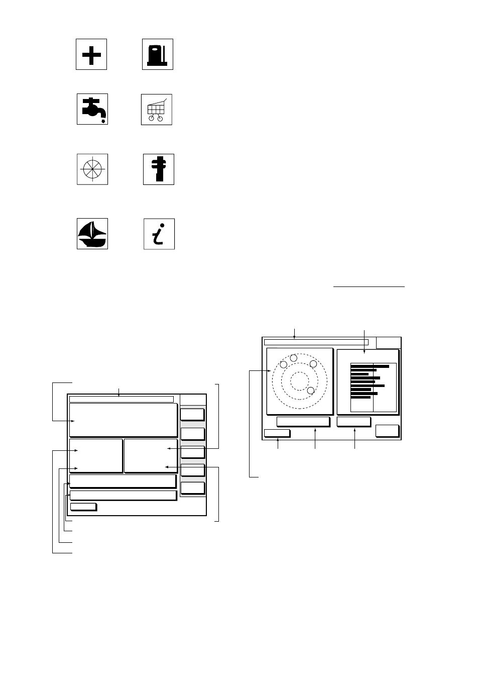 6 navigation data display, Enlarging an indication, Gps satellite monitor display | Furuno GP-1850DF User Manual | Page 31 / 110