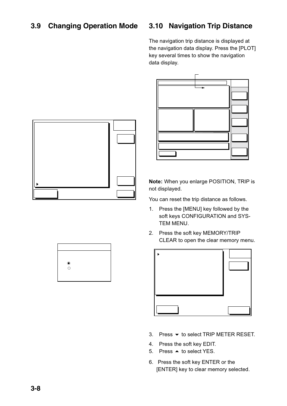 9 changing operation mode, 10 navigation trip distance | Furuno GP-1850DF User Manual | Page 34 / 110