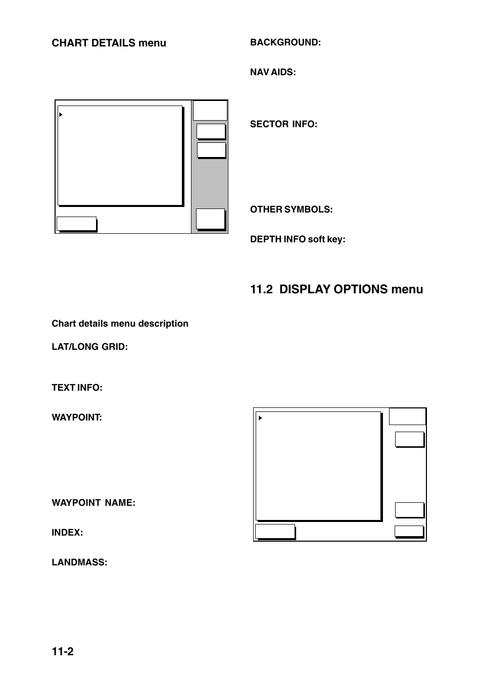 2 display options menu, Chart details menu | Furuno GP-1850DF User Manual | Page 70 / 110