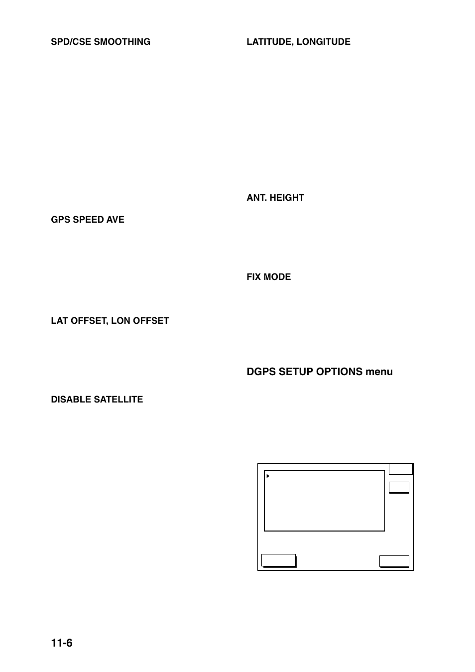 Dgps setup options menu | Furuno GP-1850DF User Manual | Page 74 / 110