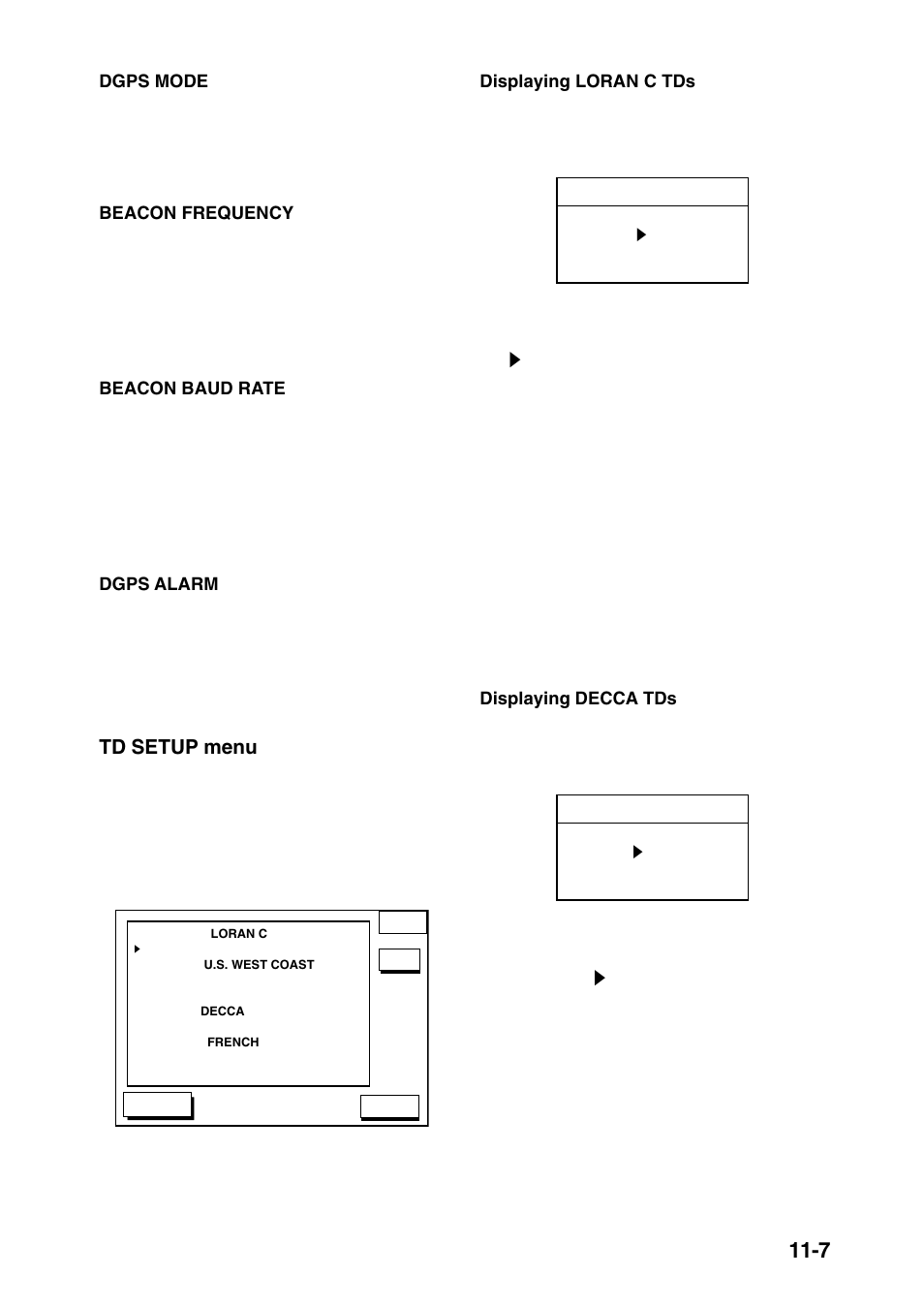 Td setup menu | Furuno NAVIONICS GP-1850F User Manual | Page 75 / 110