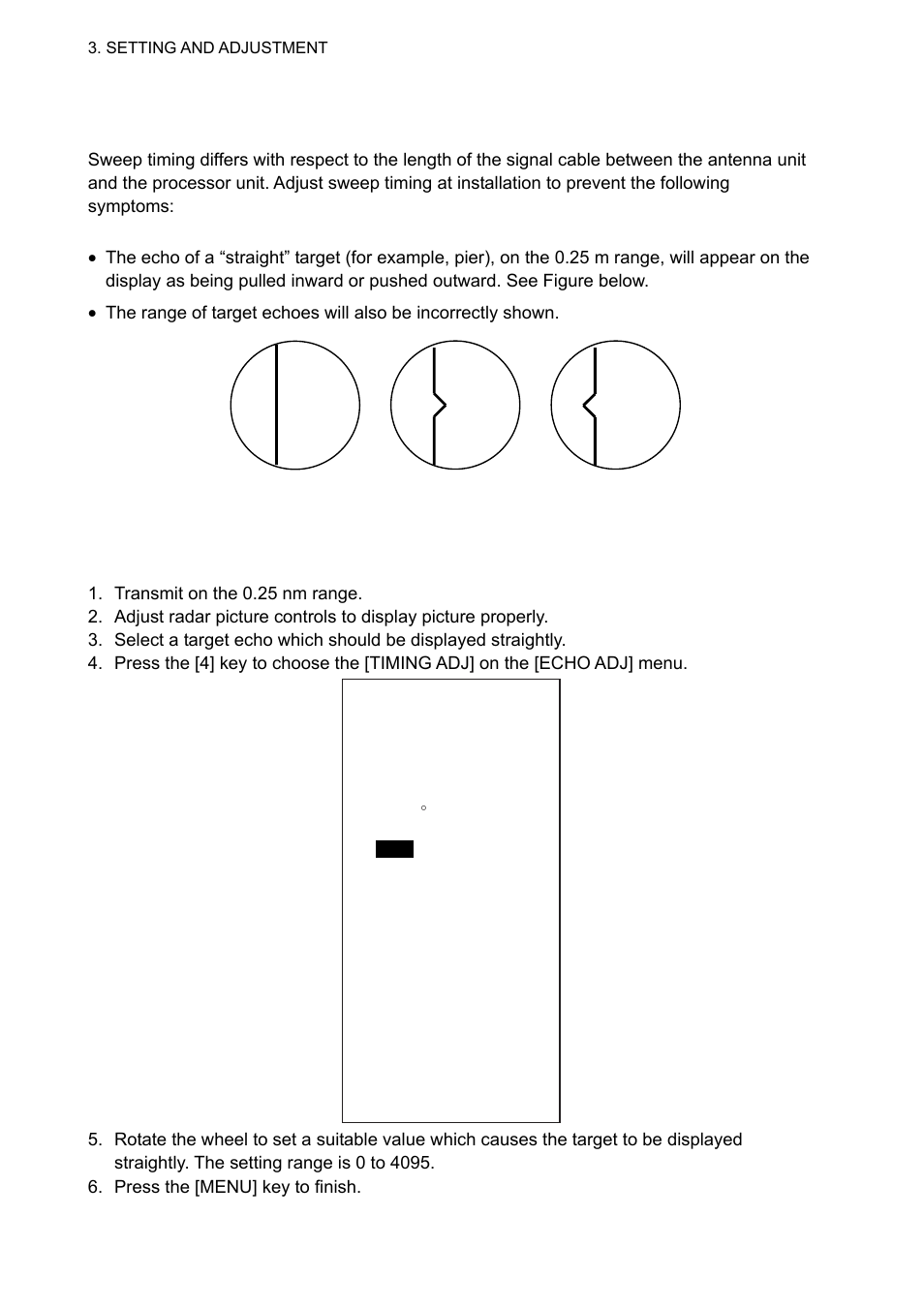4 adjustment sweep timing | Furuno FAR-2127 User Manual | Page 44 / 136