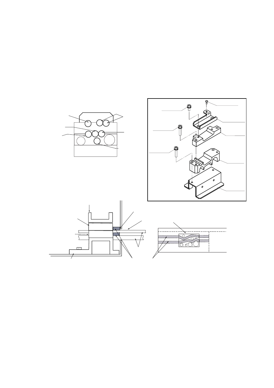 Leading in cables to the display unit, Cable fed from back of display unit (default) | Furuno FR-2155 User Manual | Page 28 / 89