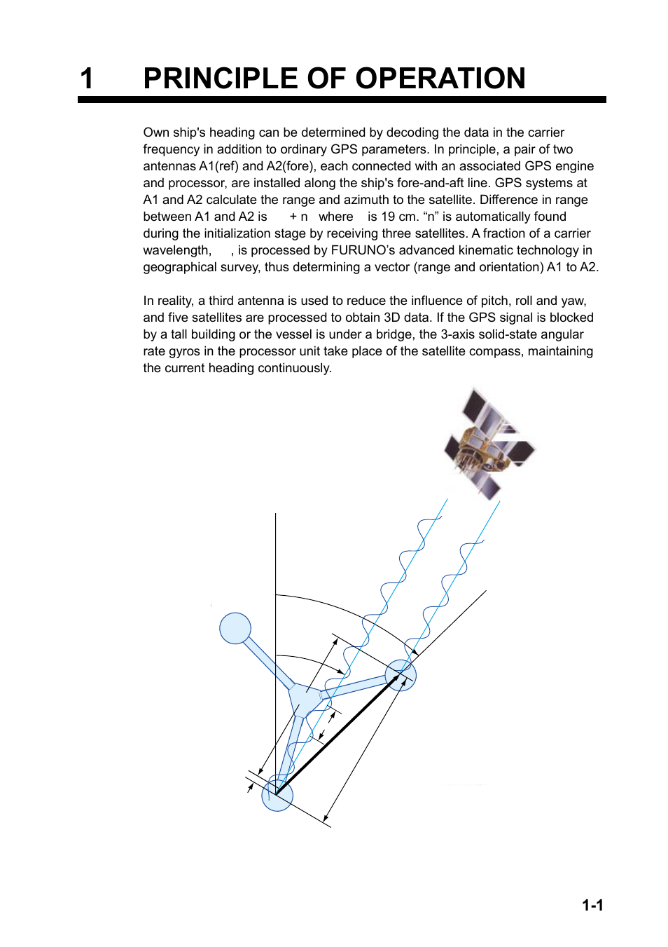 Principle of operation, 1principle of operation | Furuno SC-120 User Manual | Page 13 / 96