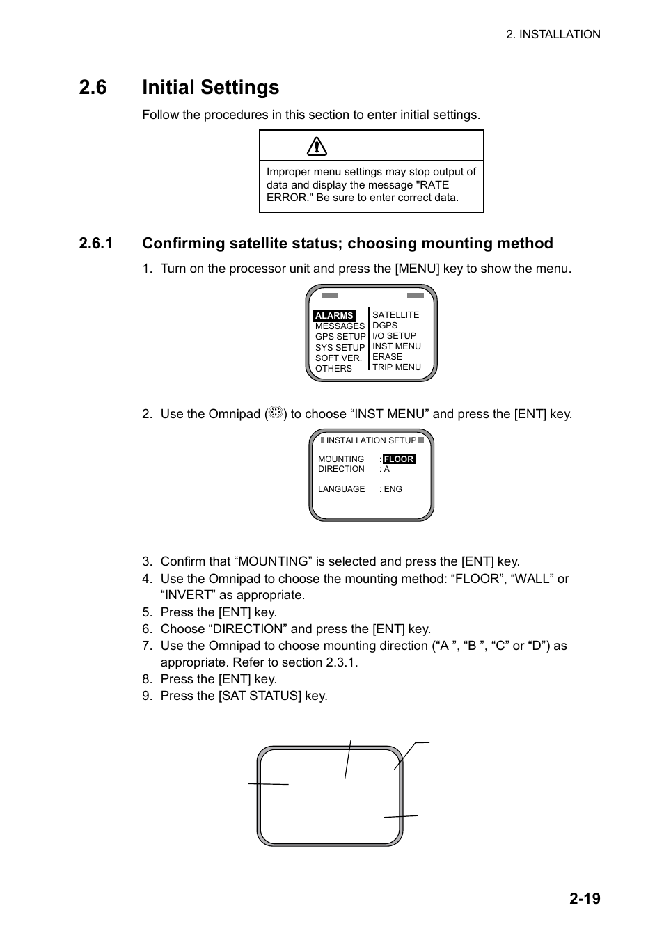 Notice, 6 initial settings | Furuno SC-120 User Manual | Page 33 / 96
