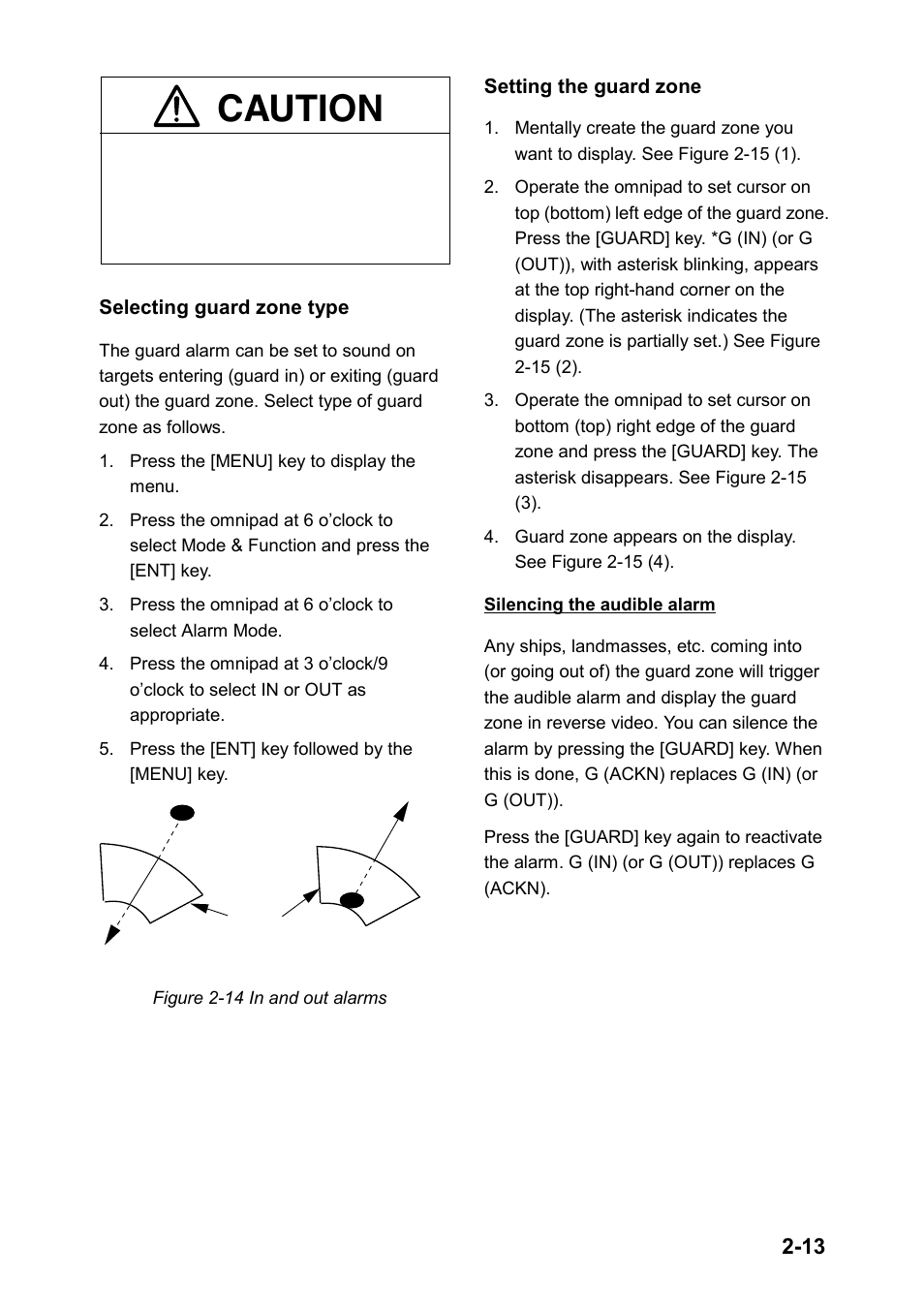 Caution | Furuno 851 MARK-2 User Manual | Page 22 / 47