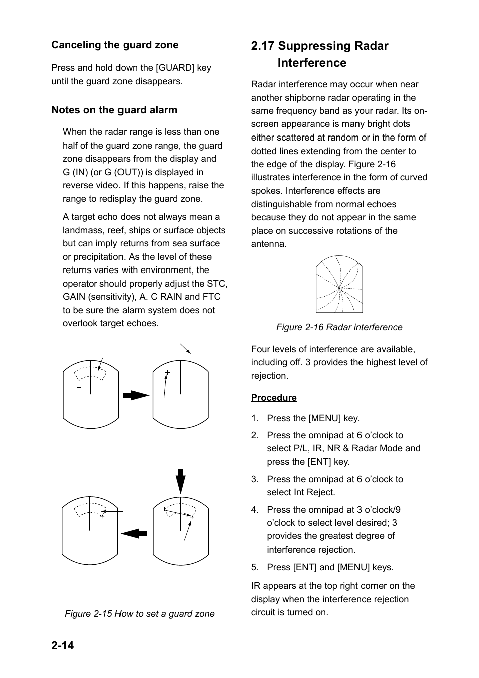 17 suppressing radar interference | Furuno 851 MARK-2 User Manual | Page 23 / 47