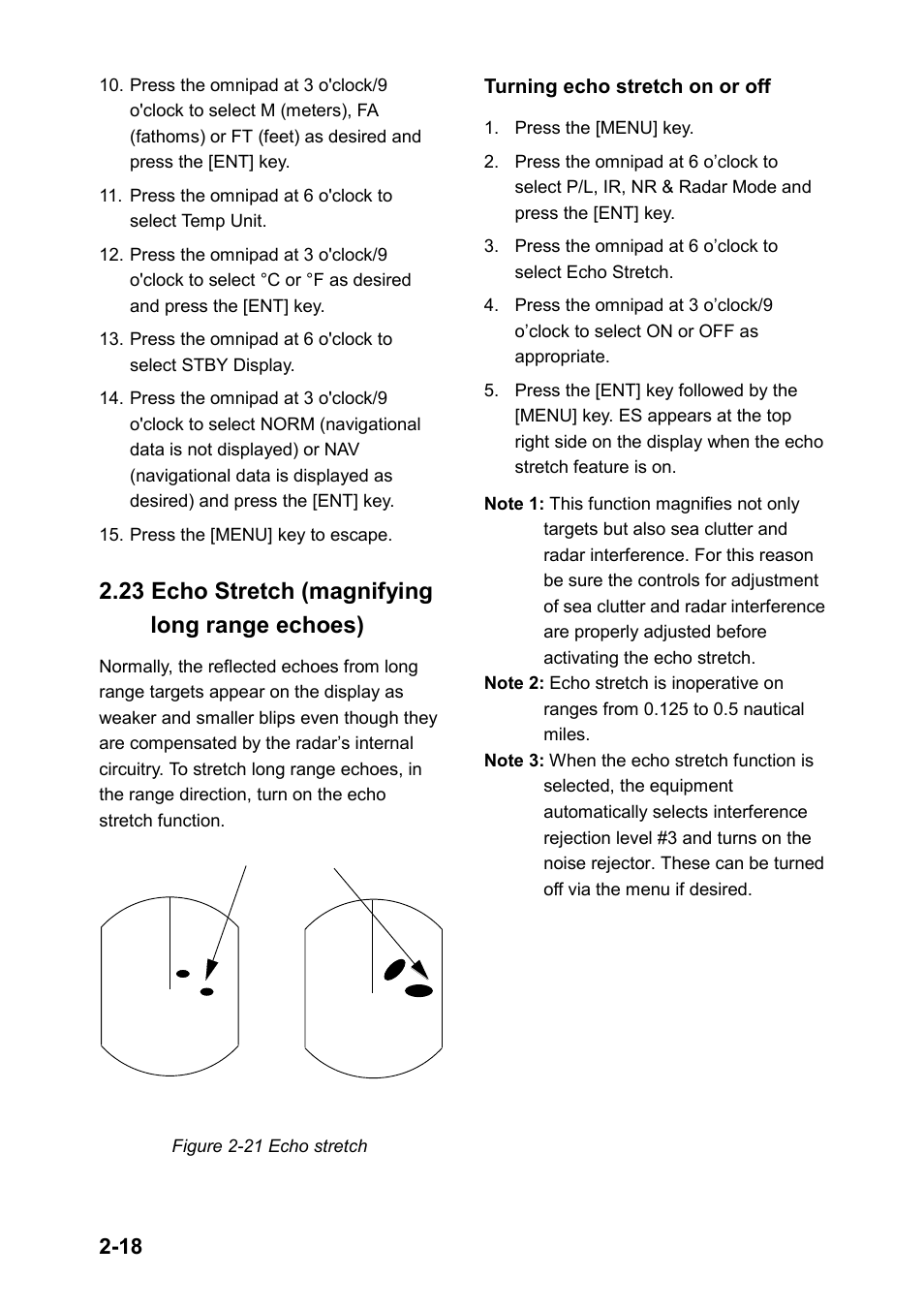 23 echo stretch (magnifying long range echoes) | Furuno 851 MARK-2 User Manual | Page 27 / 47