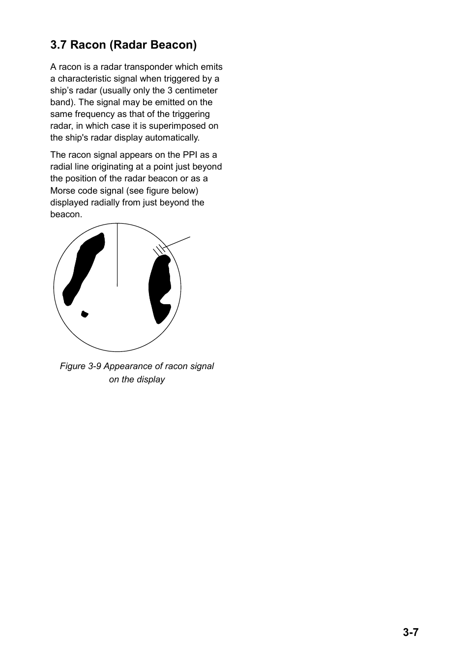 7 racon (radar beacon) | Furuno 851 MARK-2 User Manual | Page 37 / 47