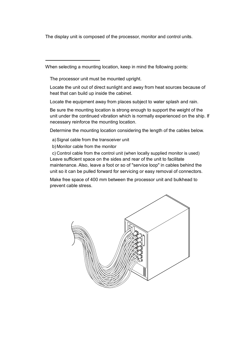 2 mounting the display unit | Furuno FSV-24 User Manual | Page 16 / 104