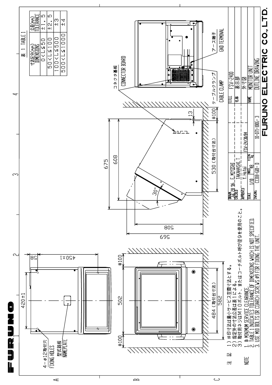 Outline drawings | Furuno FSV-24 User Manual | Page 88 / 104
