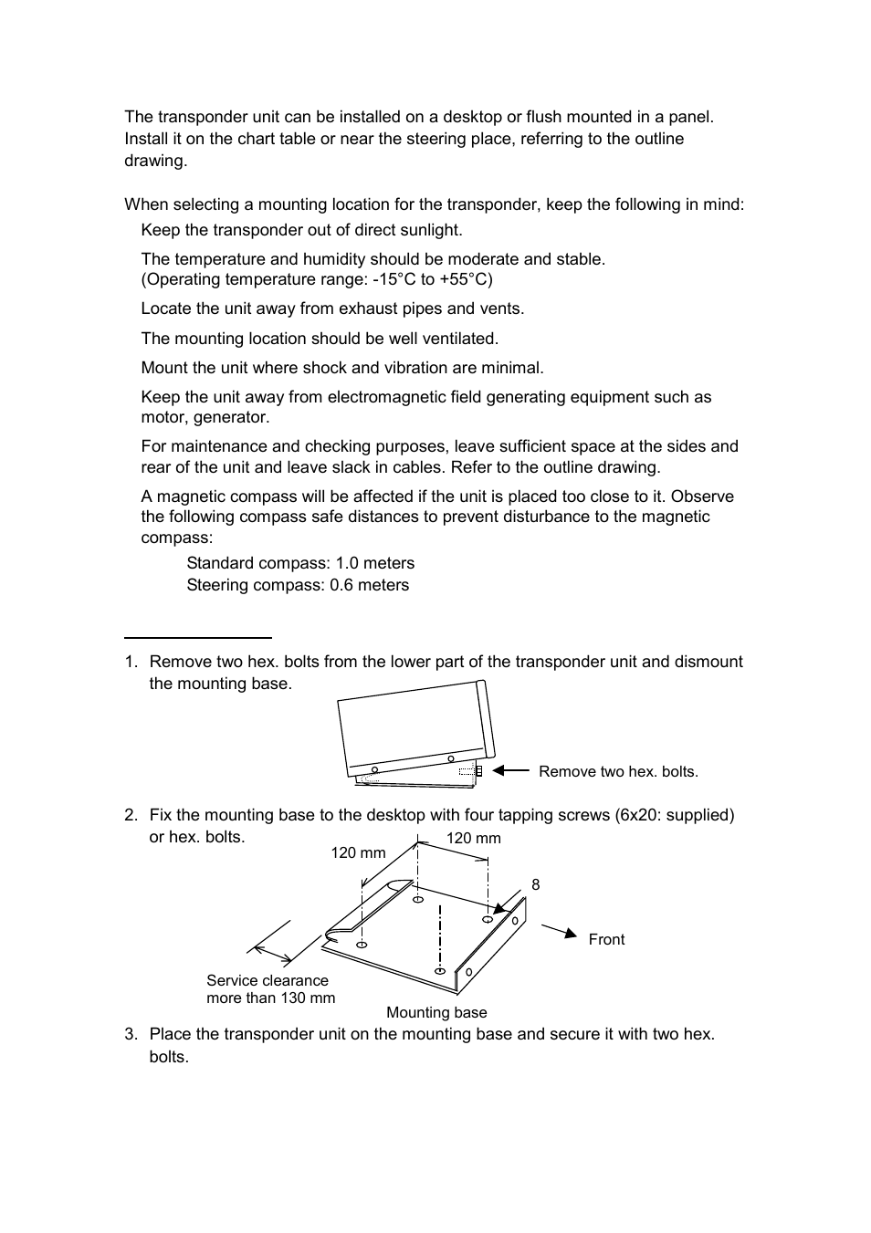 2 transponder unit | Furuno FA-100 User Manual | Page 14 / 58