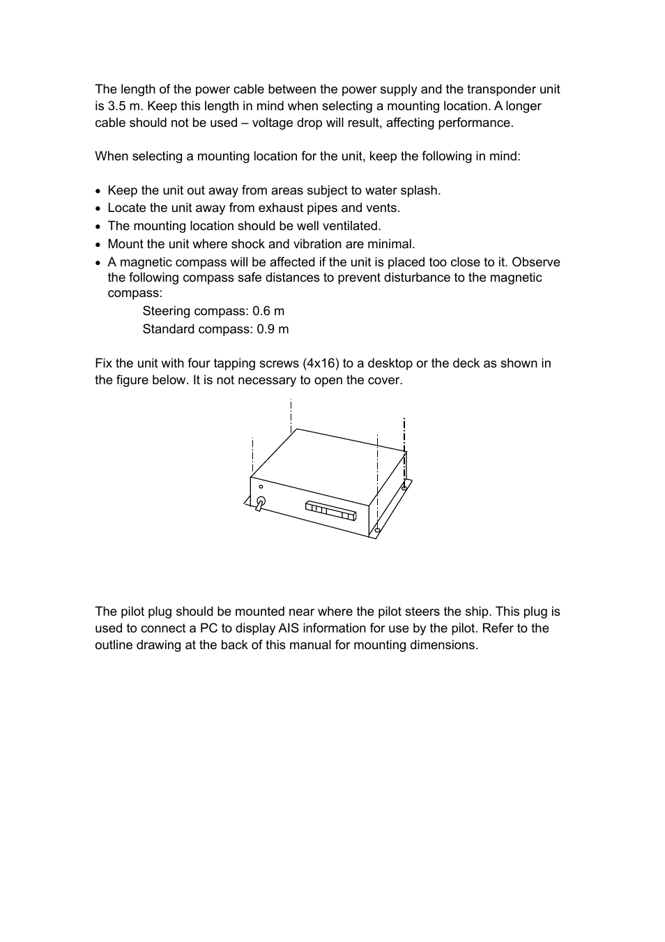 4 power supply (option), 5 pilot plug (option) | Furuno FA-100 User Manual | Page 17 / 58