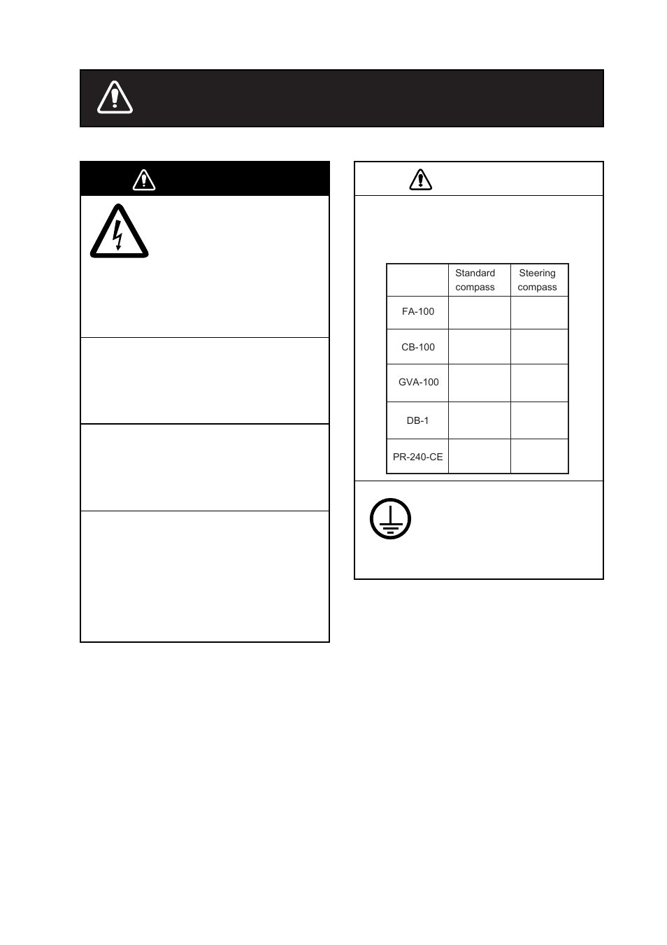 Safety instructions, Warning, Caution | Furuno FA-100 User Manual | Page 3 / 58