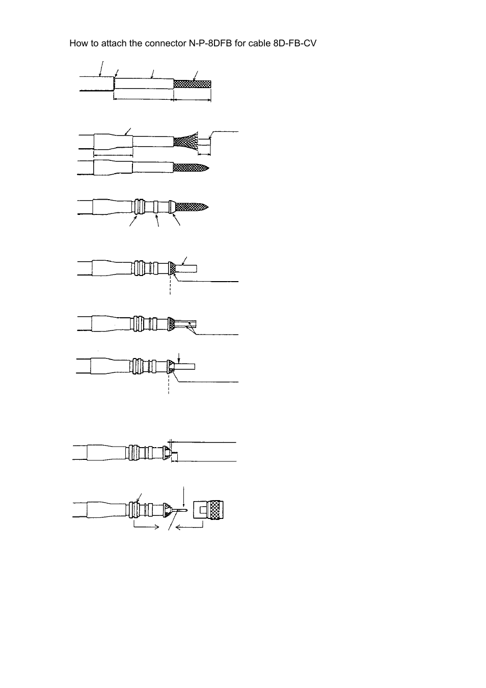 How to attach connector n-p-8dfb | Furuno FA-100 User Manual | Page 8 / 58