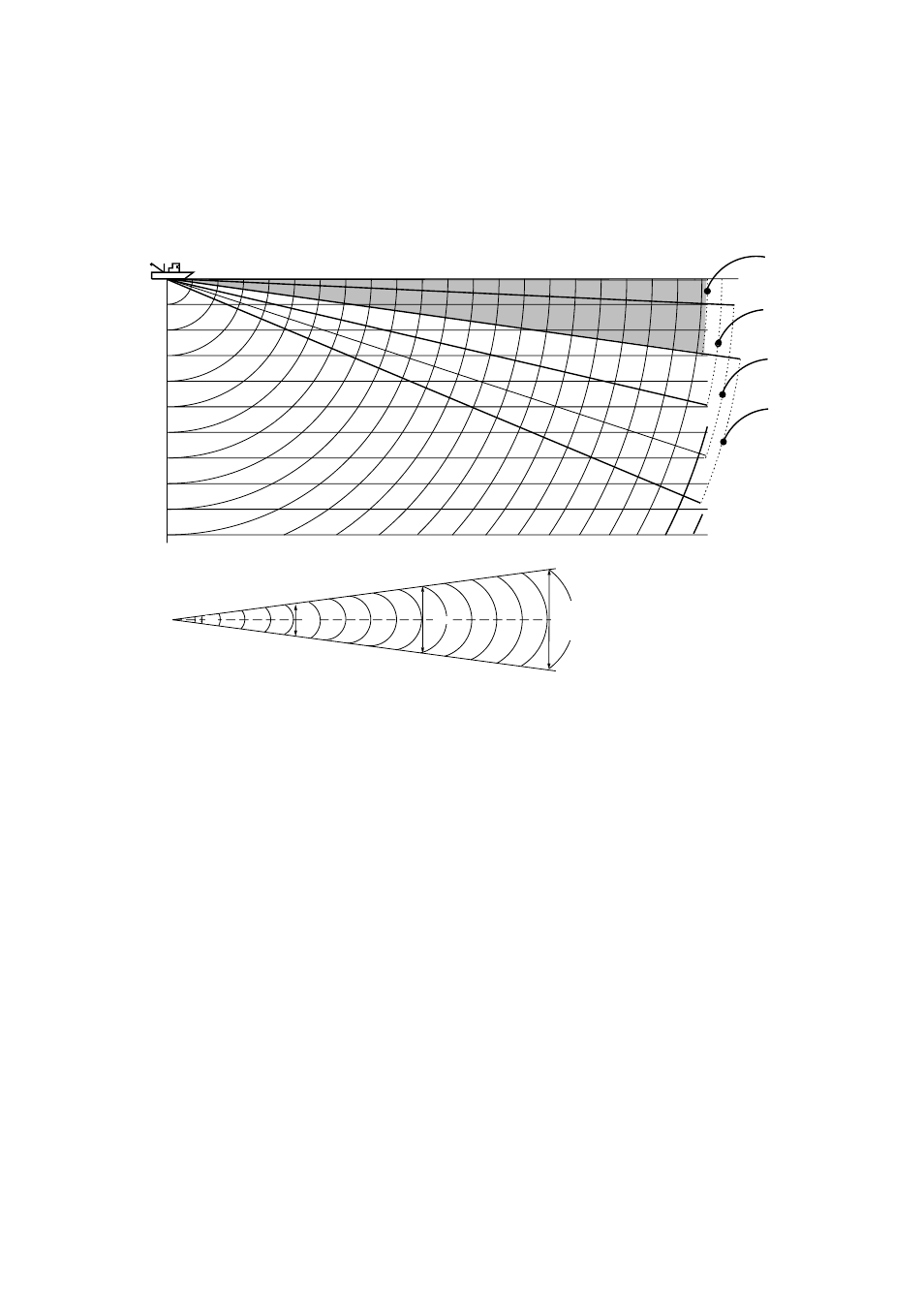 Figure 2-3 tilt angle and beam coverage | Furuno CSH-53 User Manual | Page 22 / 106