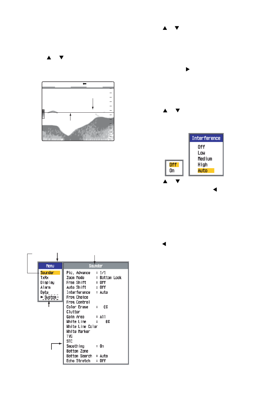 8 measuring depth, 9 menu operating procedure, 8 measuring depth 1.9 menu operating procedure | Furuno FCV295 User Manual | Page 16 / 53