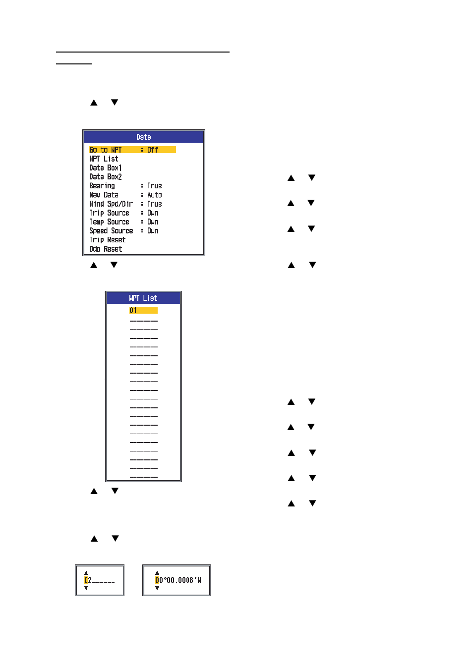 2 editing waypoints 1.18.3 erasing waypoints, 2 editing waypoints, 3 erasing waypoints | Furuno FCV295 User Manual | Page 25 / 53