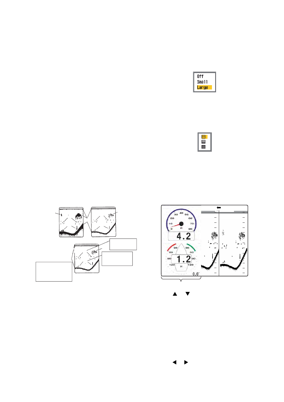 2 selecting data for nav data, Displays, 2 selecting data for nav data displays | Furuno FCV295 User Manual | Page 35 / 53