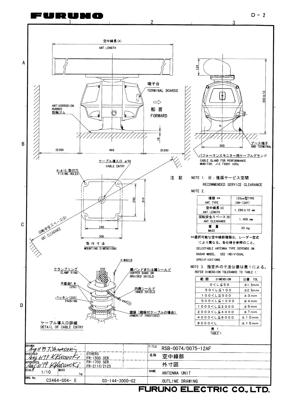 Furuno FR1500 Mk3 User Manual | Page 69 / 79