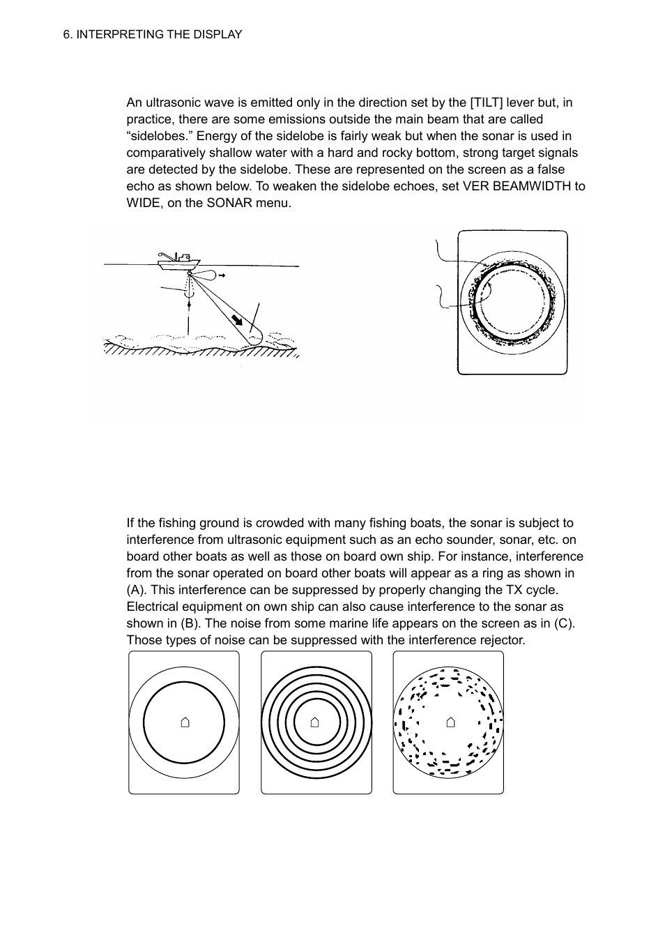 5 false echo by sidelobe, 6 noise and interference | Furuno CSH-8L User Manual | Page 66 / 89