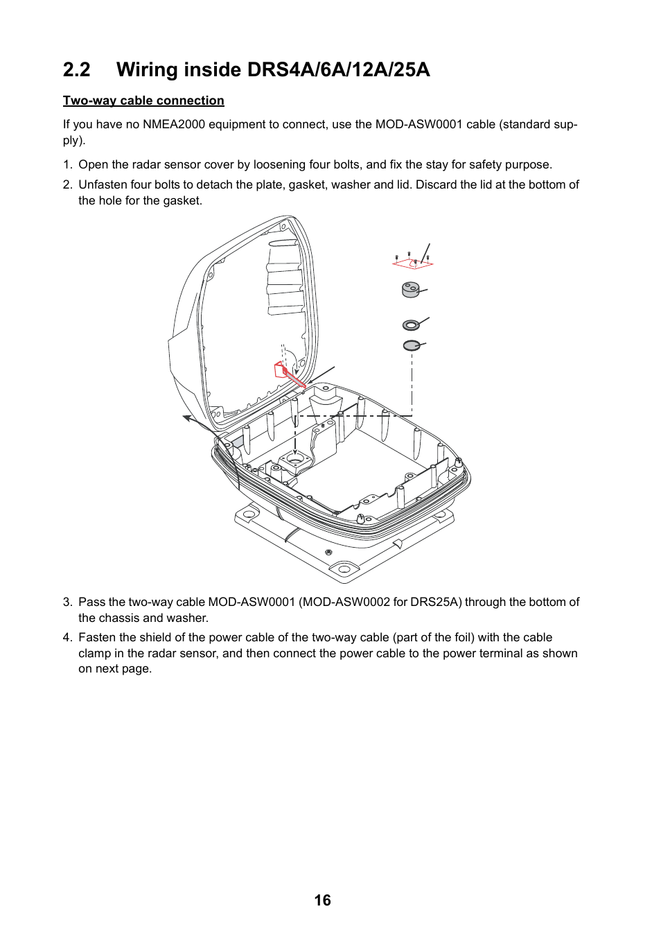 2 wiring inside drs4a/6a/12a/25a | Furuno DRS4D User Manual | Page 22 / 40
