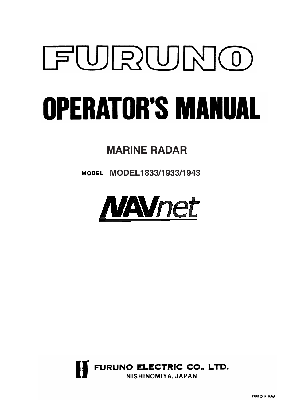 Furuno NAVNET 1833 User Manual | 248 pages