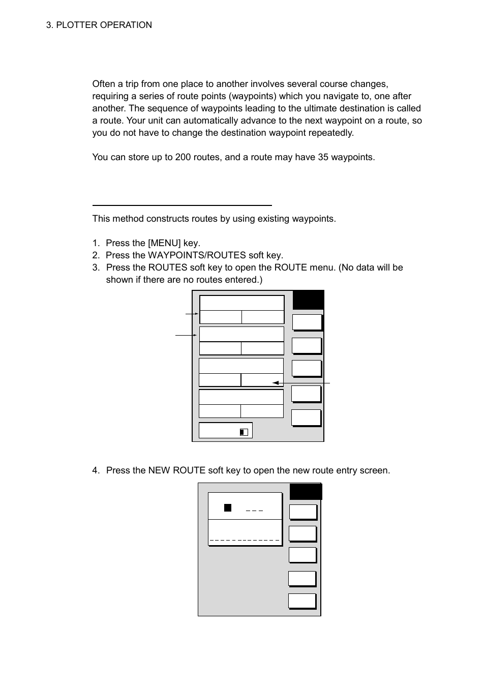 9 routes, 1 creating routes | Furuno NAVNET 1833 User Manual | Page 122 / 248
