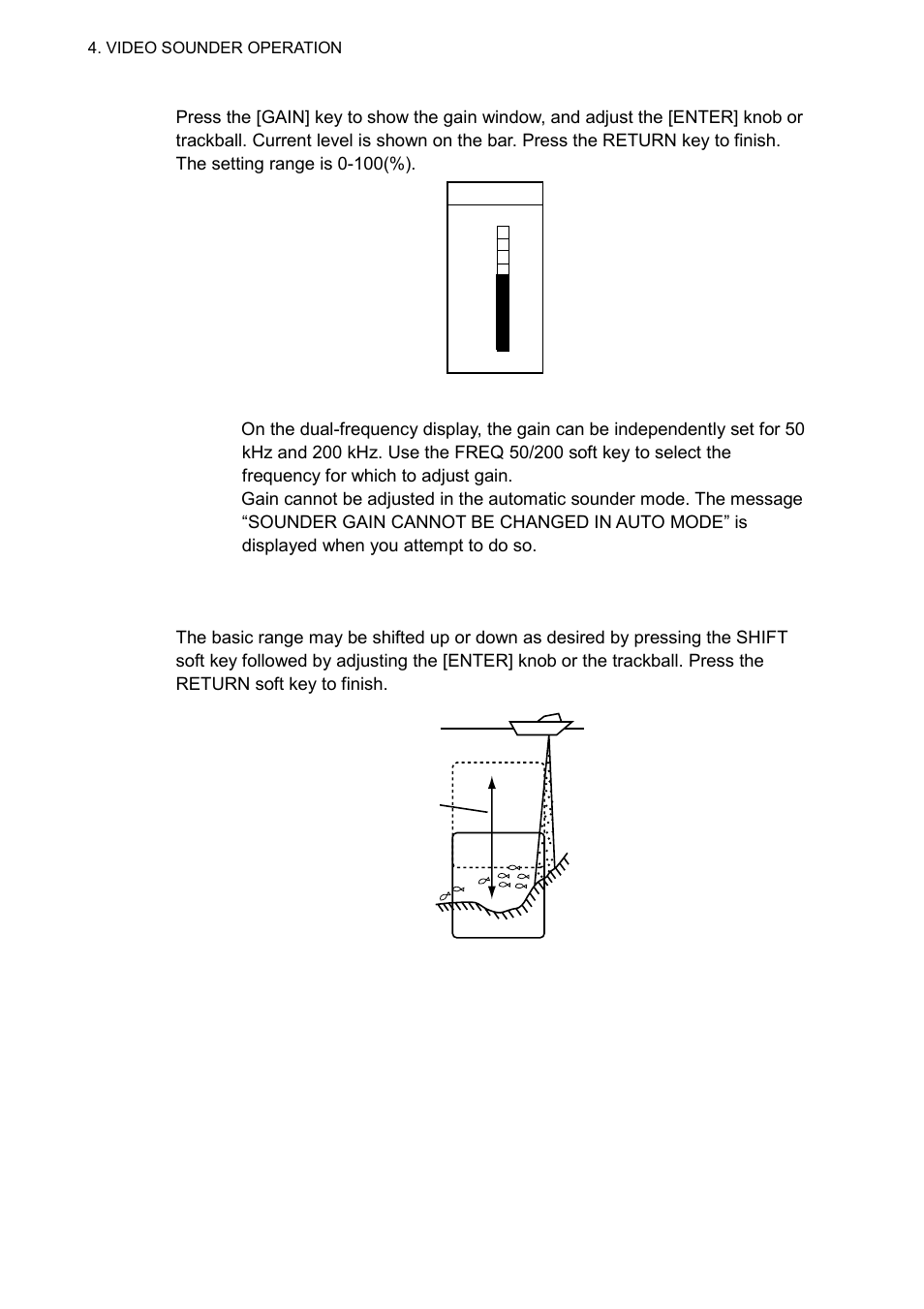 4 shifting the range | Furuno NAVNET 1833 User Manual | Page 156 / 248