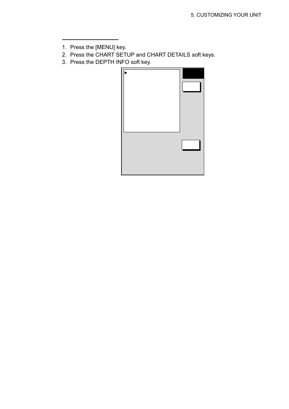 Depth info menu (c-map) | Furuno NAVNET 1833 User Manual | Page 185 / 248
