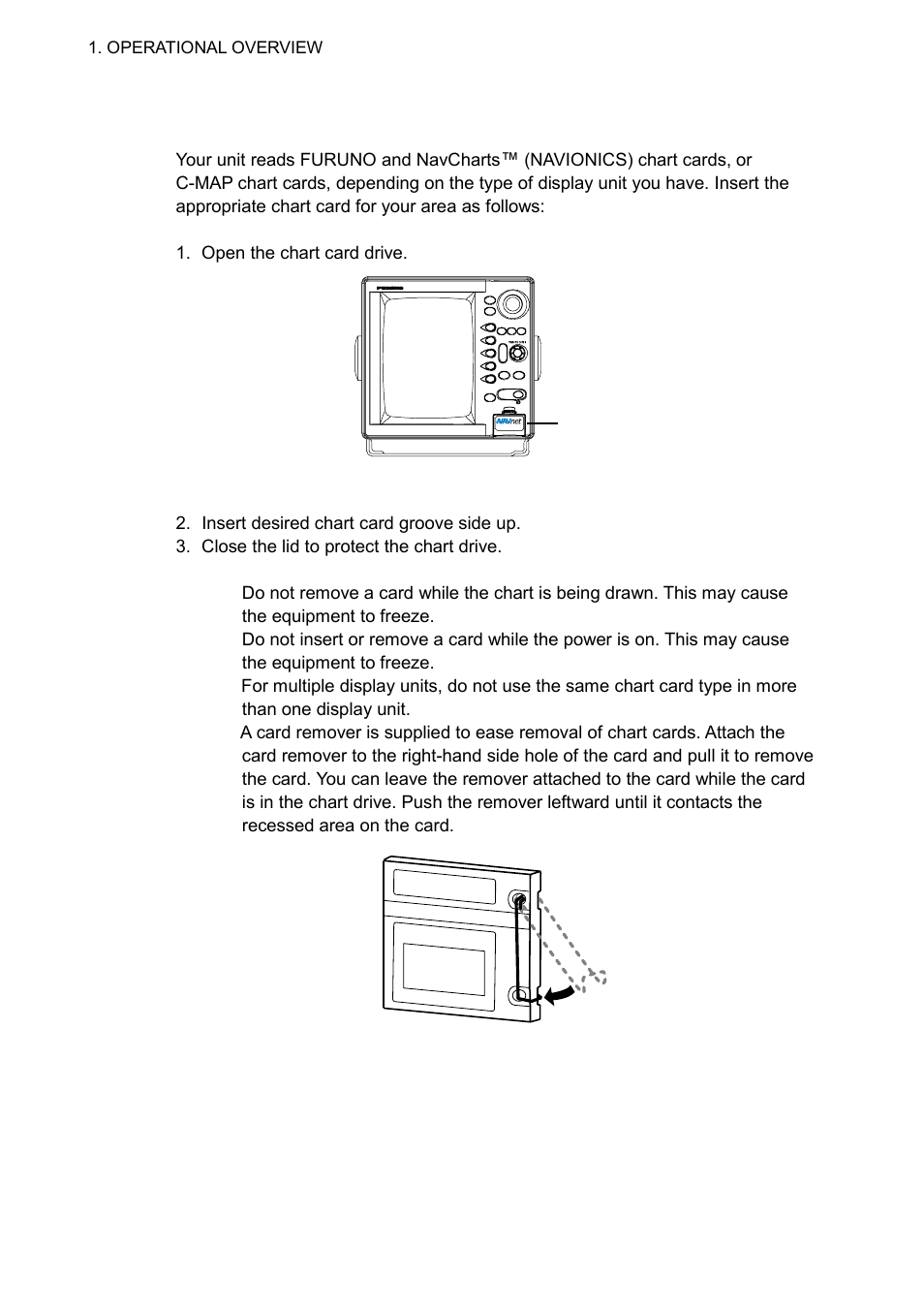 2 inserting a chart card | Furuno NAVNET 1833 User Manual | Page 20 / 248