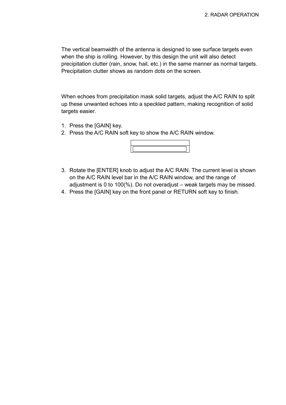 6 reducing precipitation clutter | Furuno NAVNET 1833 User Manual | Page 39 / 248