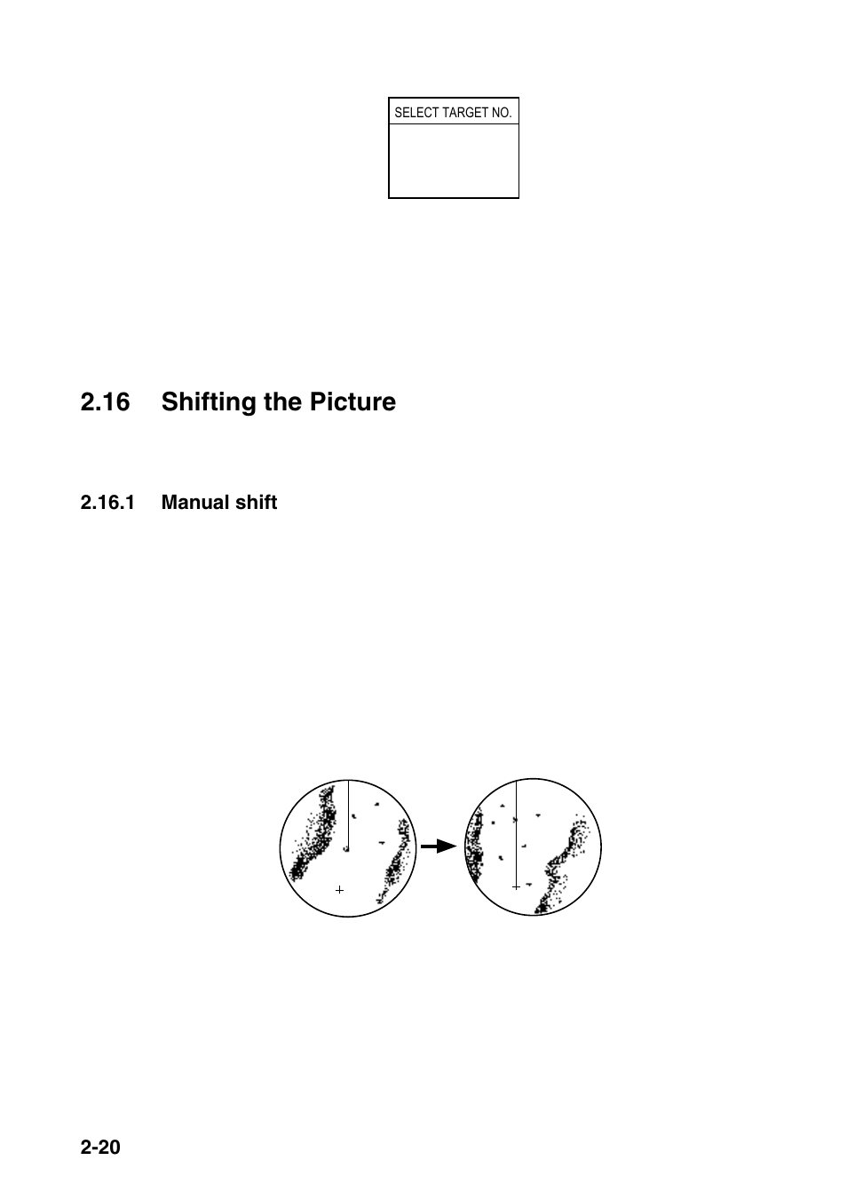 16 shifting the picture, 1 manual shift | Furuno NAVNET 1833 User Manual | Page 54 / 248
