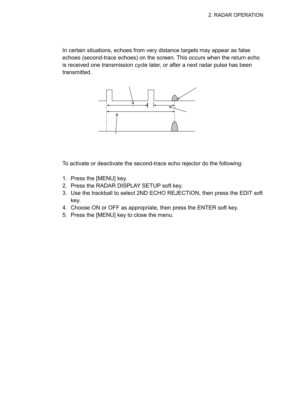 24 suppressing second-trace echoes | Furuno NAVNET 1833 User Manual | Page 67 / 248