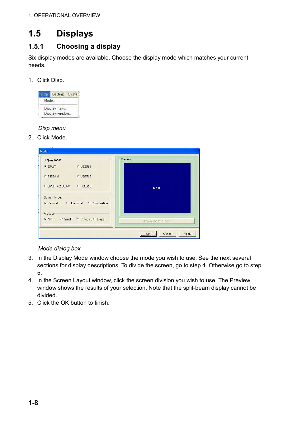 5 displays | Furuno FCV-30 User Manual | Page 18 / 110