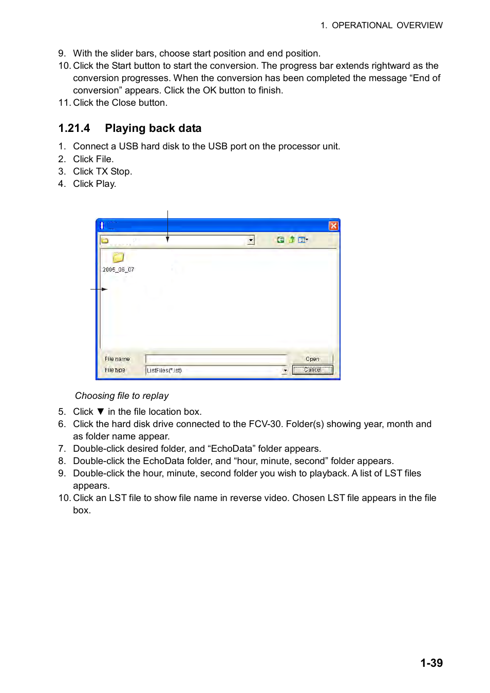 4 playing back data | Furuno FCV-30 User Manual | Page 49 / 110