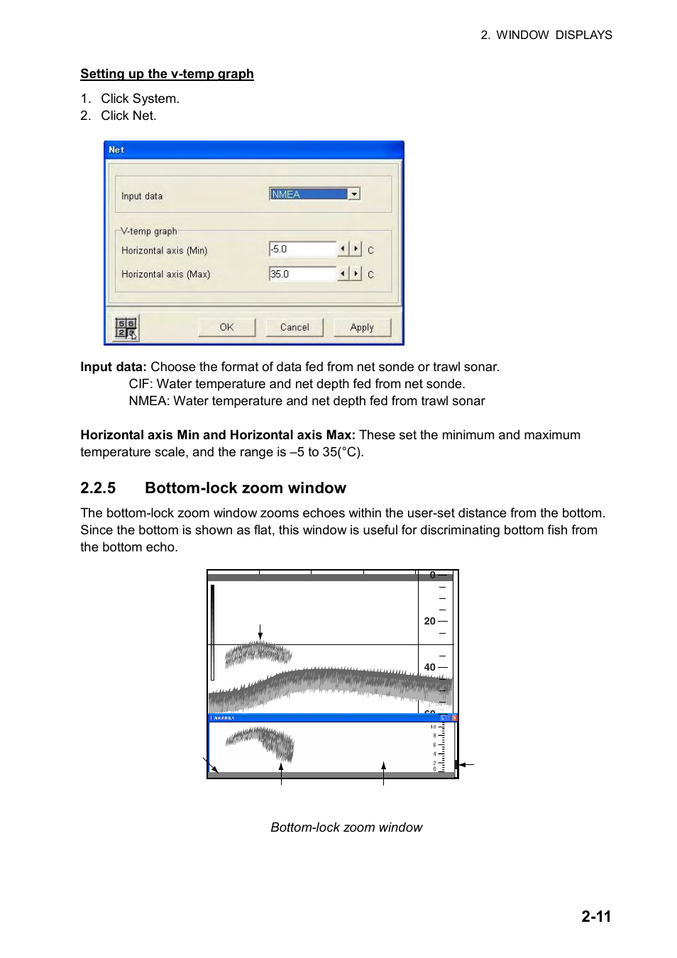 5 bottom-lock zoom window | Furuno FCV-30 User Manual | Page 65 / 110