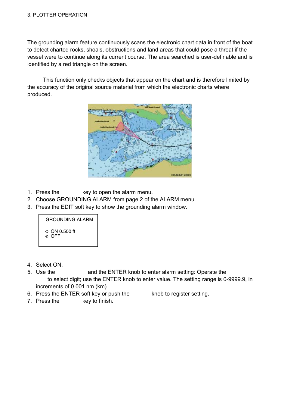 8 grounding alarm (c-map specification) | Furuno 1724C User Manual | Page 125 / 241