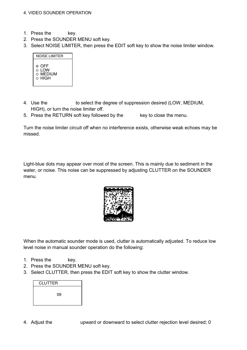 6 reducing low level noise | Furuno 1724C User Manual | Page 139 / 241