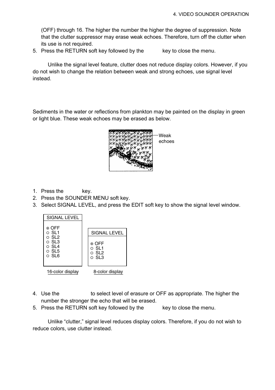 7 erasing weak echoes | Furuno 1724C User Manual | Page 140 / 241