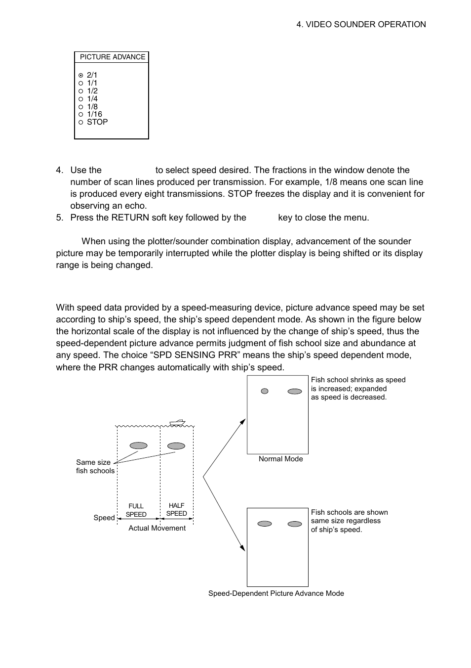 2 advancement synchronized with ship’s speed | Furuno 1724C User Manual | Page 142 / 241