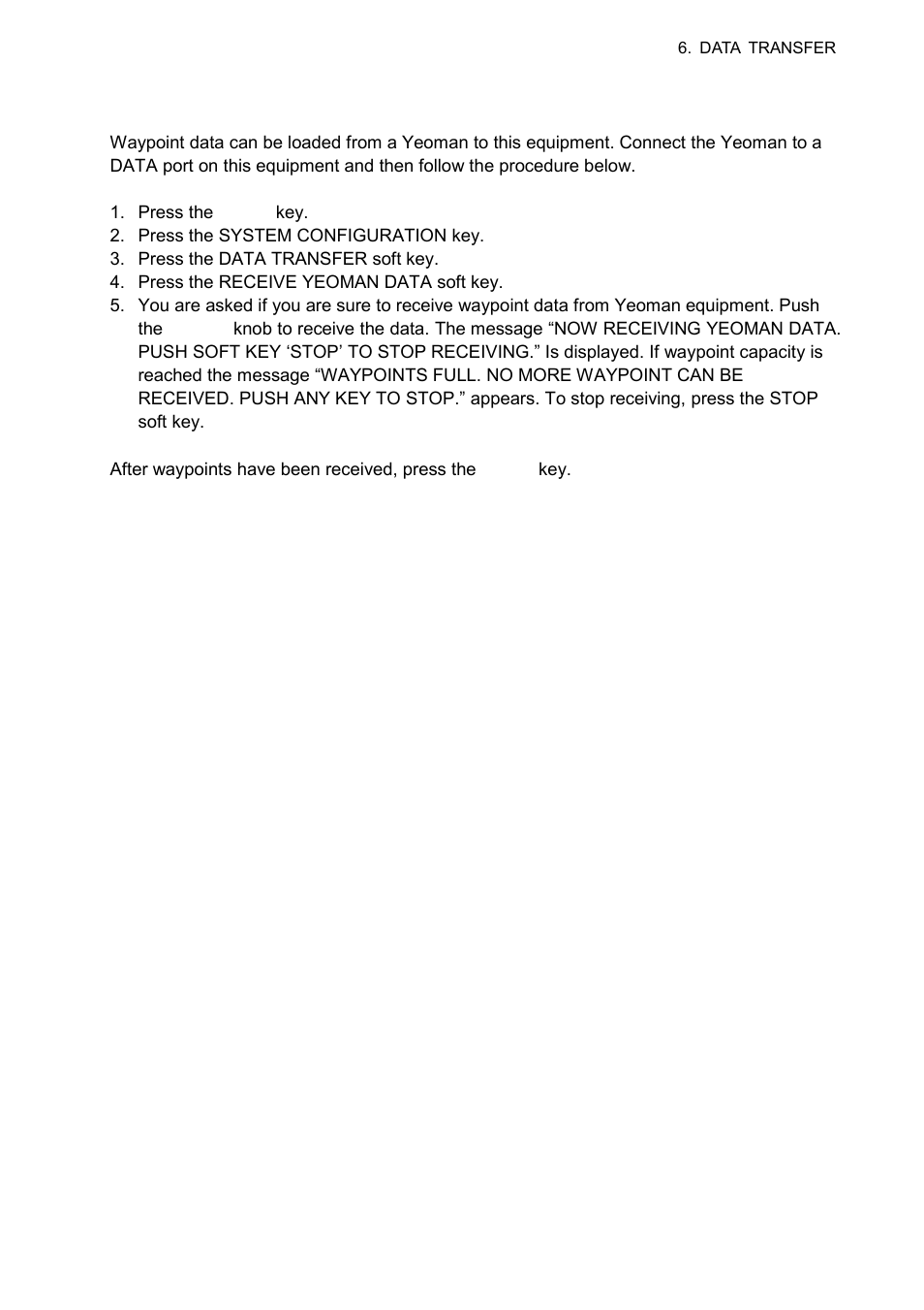 3 loading waypoint data from yeoman | Furuno 1724C User Manual | Page 160 / 241