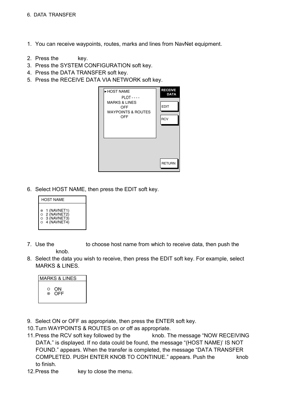 4 receiving data via network equipment | Furuno 1724C User Manual | Page 161 / 241
