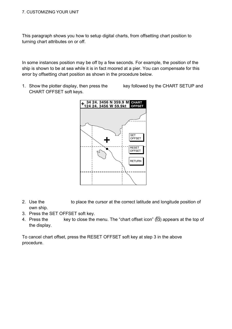 4 chart setup, 1 chart offset | Furuno 1724C User Manual | Page 177 / 241