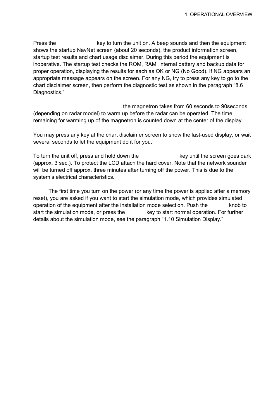 3 turning the unit on/off | Furuno 1724C User Manual | Page 18 / 241