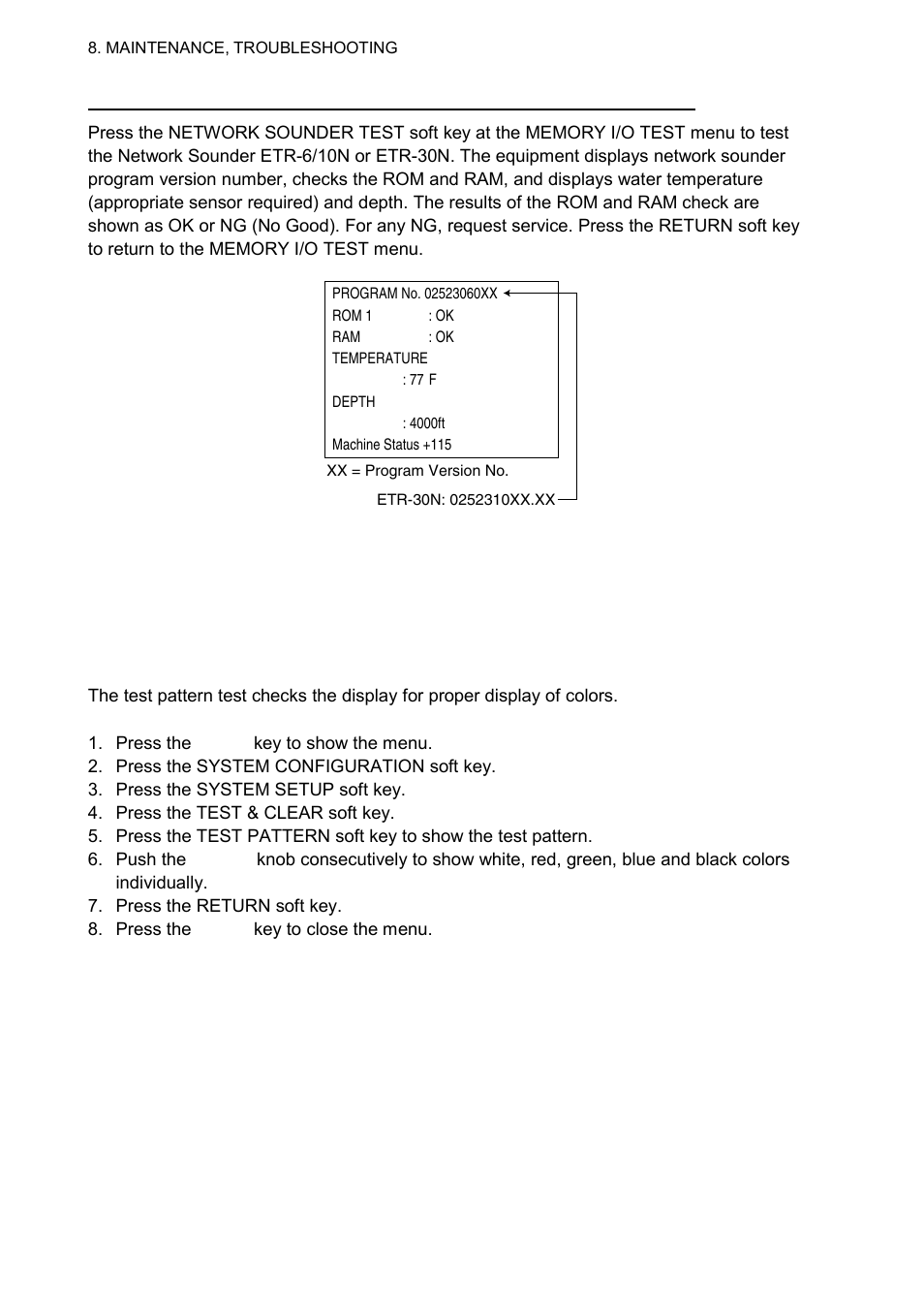 2 test pattern | Furuno 1724C User Manual | Page 211 / 241